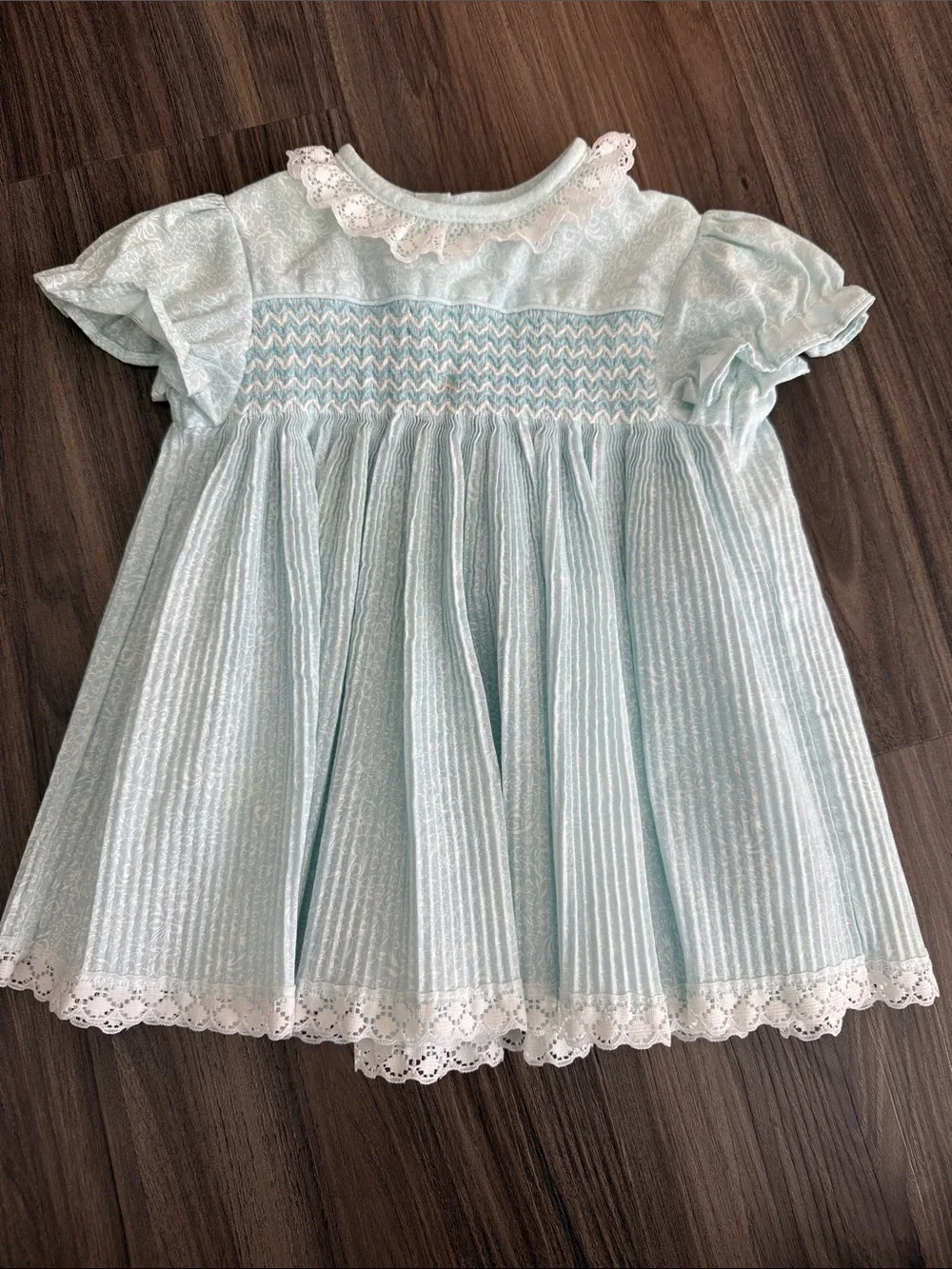 Vintage Gymboree Smocked Dress Size 9 months - Made in USA